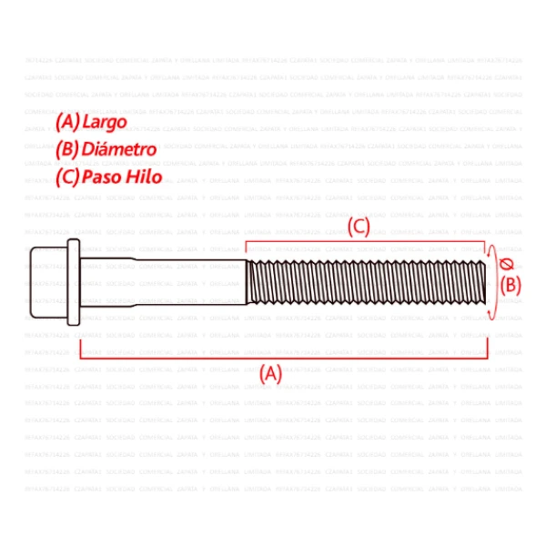 Perno culata para opel astra 1992 1998 1.4 - Pernos Culata | ClickRepuestos